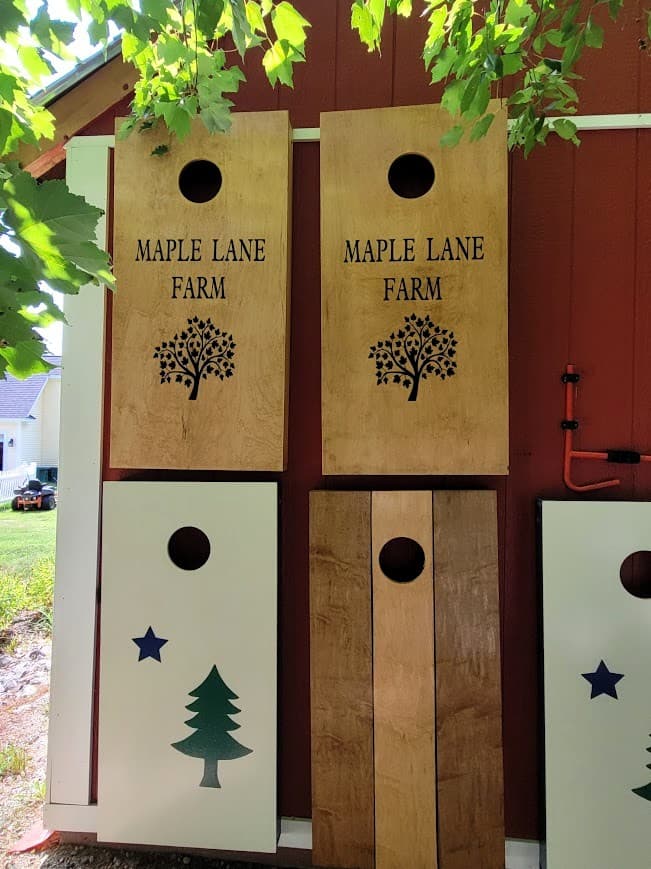 Beautifully Handcrafted Maine Wooden Cornhole Boards